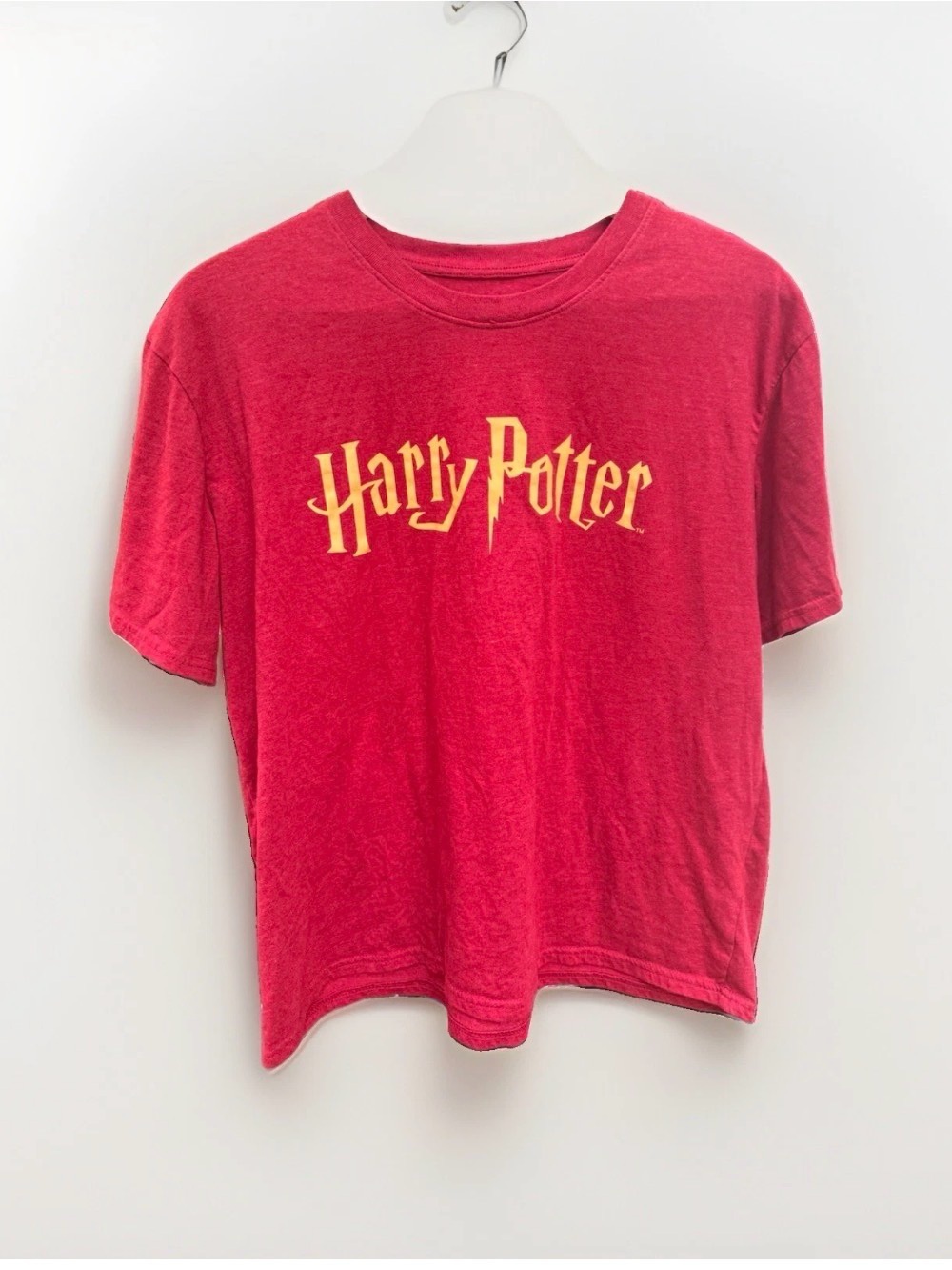 JK Rowling Harry Potter Red Tee with Yellow Logo - Kids Short Sleeve